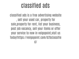 classified ads