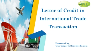 Letter of Credit Process – LC Providers in Dubai – DLC MT700