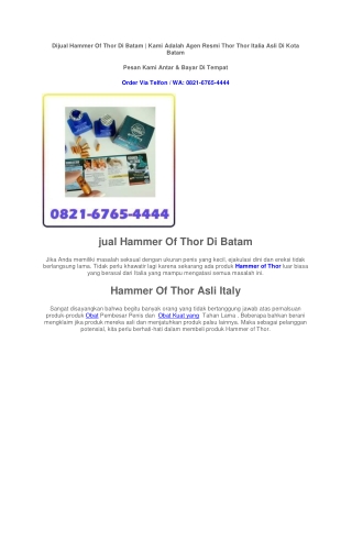 Jual Hammer Of Thor Asli Di Batam 082167654444 COD