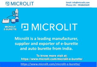 E-Burette Manufacturers India