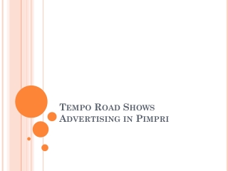 Tempo Road Shows Advertising
