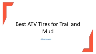 Best ATV Tires for Trail and Mud