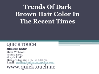 Trends Of Dark Brown Hair Color In The Recent Times