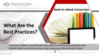 Book to eBook Conversion – What Are the Best Practices?
