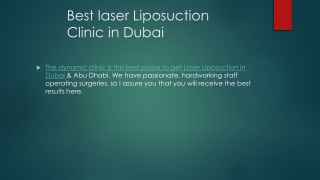 Best laser Liposuction Clinic in Dubai