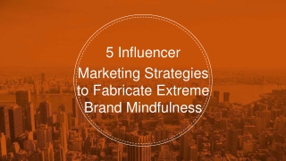 5 Influencer Marketing Strategies to Fabricate Extreme Brand Mindfulness