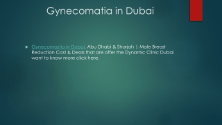 Gynecomastia in Dubai