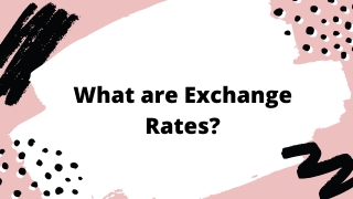 What are Exchange Rates?