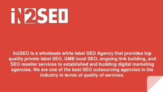 Private Label SEO Services - In2SEO