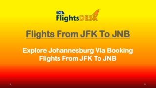 Flights From JFK to JNB