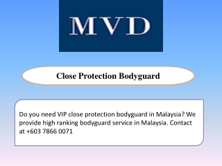Close Protection Bodyguard