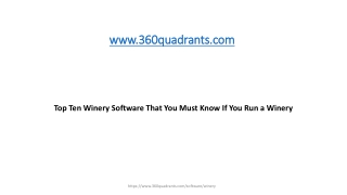 Top Ten Winery Software That You Must Know If You Run a Winery