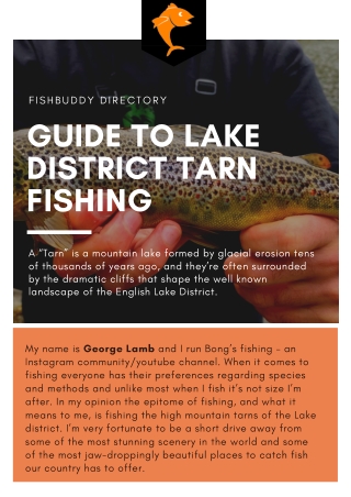 Find a Guide to Lake District Tarn Fishing | Fishery Near Me