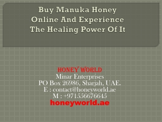 Buy Manuka Honey Online And Experience The Healing Power Of It