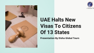 UAE Halts New Visas To Citizens Of 13 States