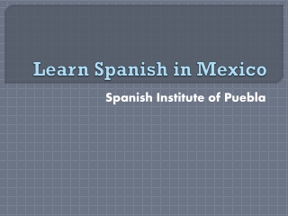 Learn Spanish Mexico