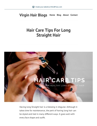 Hair Care Tips For Long Straight Hair
