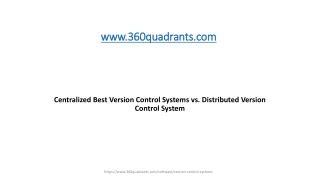 Centralized Version Control Systems vs. Distributed Version Control System