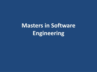 Masters in Software Engineering - MITAOE