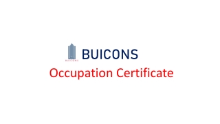 occupation certificate