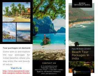 Book Beach Holiday Tour Packages India