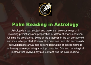 Palm Reading in Astrology