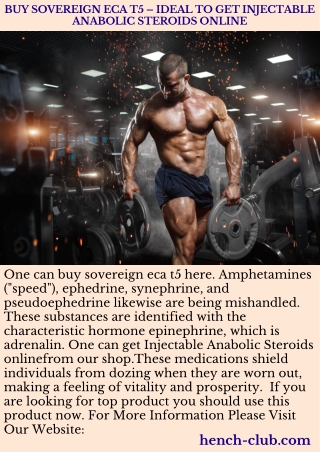 Buy Sovereign Eca T5 – Ideal To Get Injectable Anabolic Steroids Online