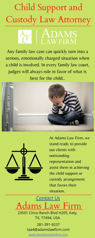 Texas Child Support and Custody Law Attorney