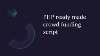 PHP ready made crowdfunding script