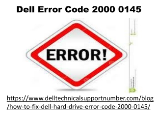 Dell Error Code 2000 0145