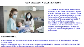 GUM DISEASES: A SILENT EPIDEMIC | Mya Care