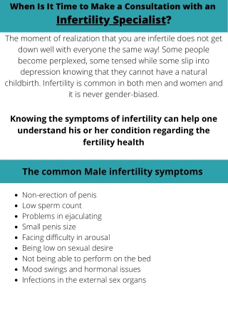 When Is It Time to Make a Consultation with an Infertility Specialist