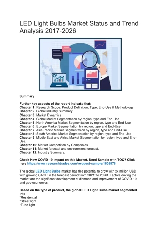 LED Light Bulbs market