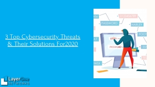 3 Top Cybersecurity Threats & Their Solutions For 2020 | Layer One Network