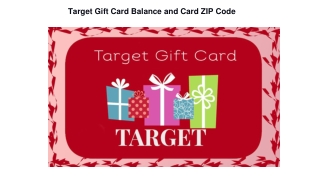 Target Gift Card Balance and Card ZIP Code