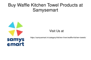 Buy Waffle Kitchen Towel Products at Samysemart