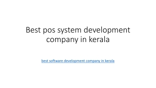 best  pos system software development company in kerala