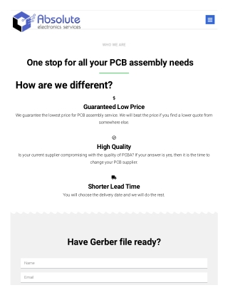 Printed Circuit Board Assembly, PCBA - Absolute Electronics Services