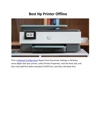 Best Hp Printer Offline