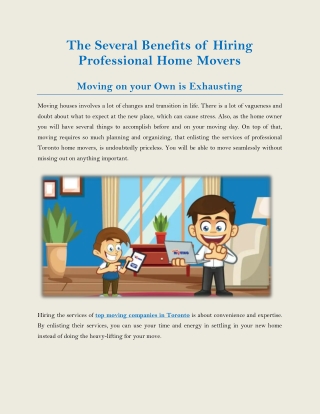 The Several Benefits of Hiring Professional Home Movers