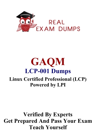 Latest GAQM LCP-001 Dumps PDF ~ Secret Of Success | Realexamdumps.com