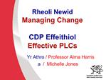 Rheoli Newid Managing Change CDP Effeithiol Effective PLCs
