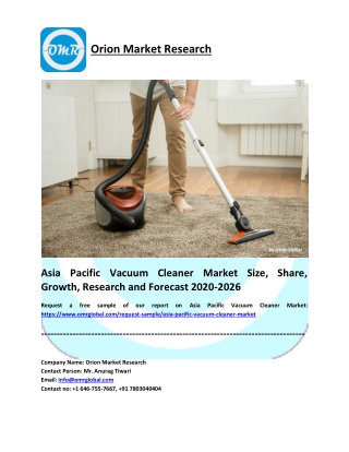 Asia Pacific Vacuum Cleaner Market Research and Forecast 2020-2026