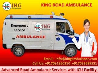 ICU Setup Ambulance Service in Patna and Gaya by King