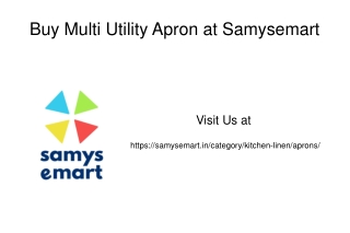 Buy Multi Utility Aprons at Samysemart