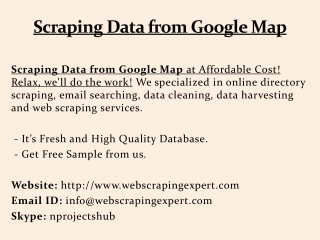 Scraping Data from Google Map