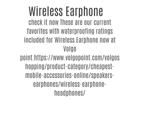 Wireless Earphone