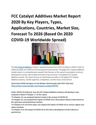 FCC Catalyst Additives Market