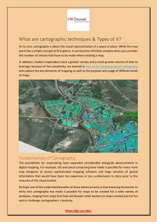 What are cartographic techniques & Types of it?