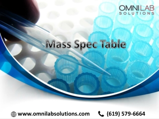 Mass Spec table are design for modern and biotech Lab - OMNI Lab Solutions